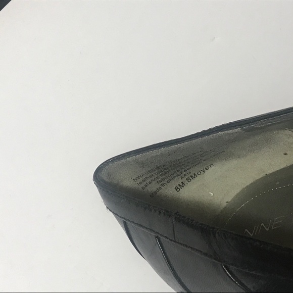 Nine West Black Leather Work Shoes - Picture 3 of 5